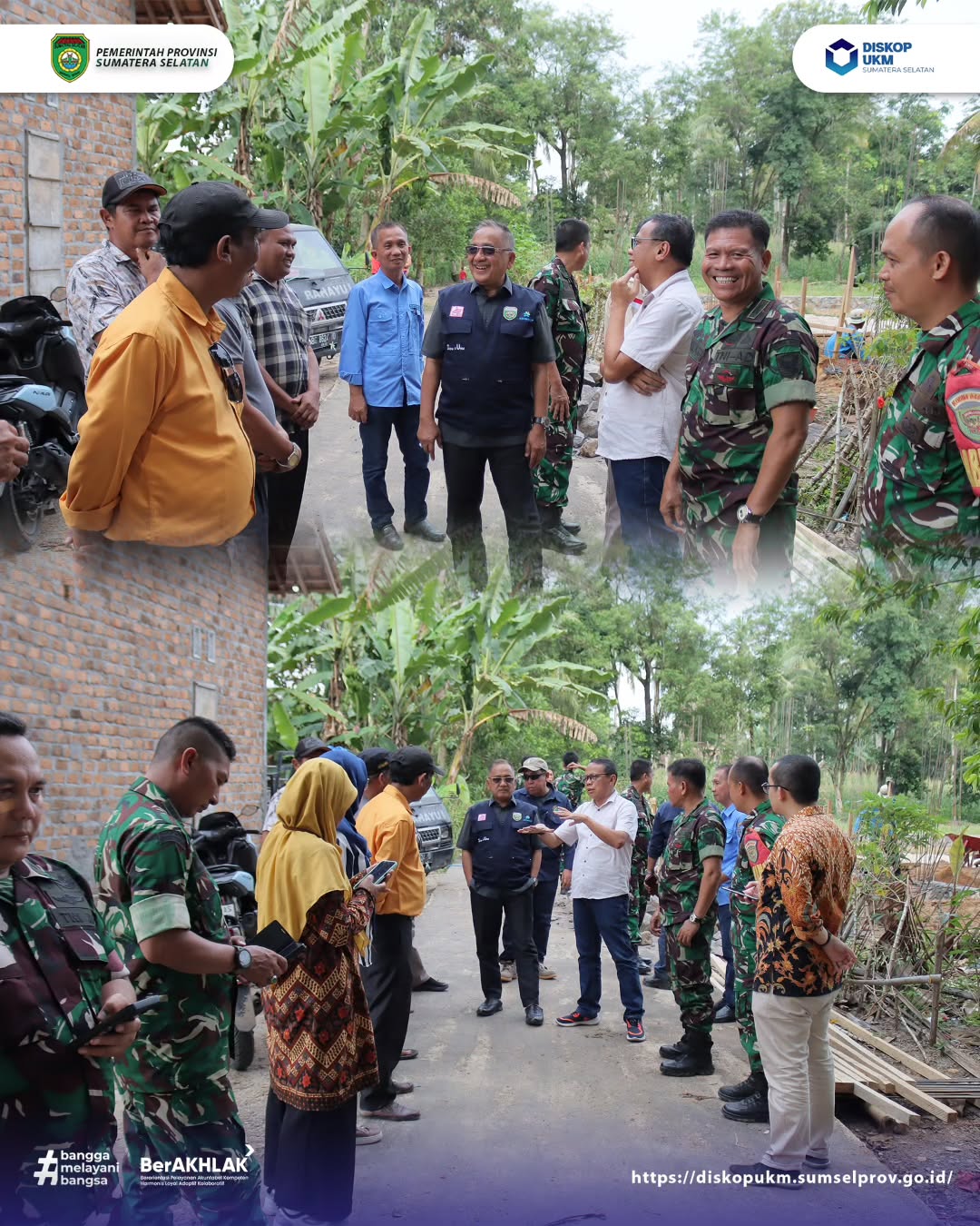 Peninjauan Pembangunan Fisik Gerai Koperasi Desa/Kelurahan Merah Putih oleh Kepala Dinas Koperasi dan UKM Provinsi Sumatera Selatan